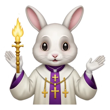 Priest Exorcist rabbit  sticker