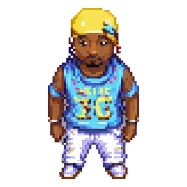 Репер 2Pac, no background sticker