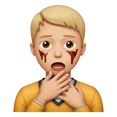 Person choking themselves  sticker