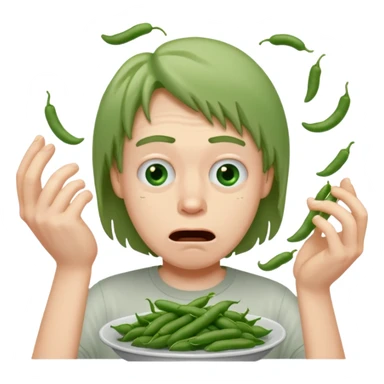 jeffy throwing up green beans sticker