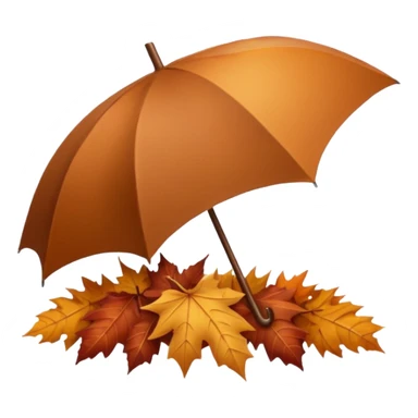 Brown Cozy umbrella autumn sticker