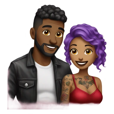 Valentine date for beautiful tattooed couple sticker