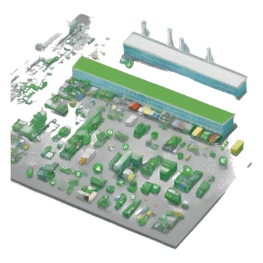 airport factory plastic recycling sticker