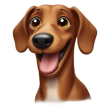 Sausage dog smiling sticker