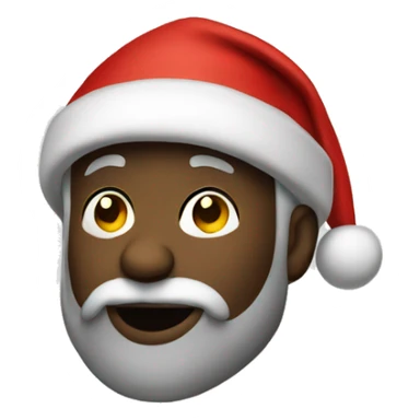 Black Santa hat sticker