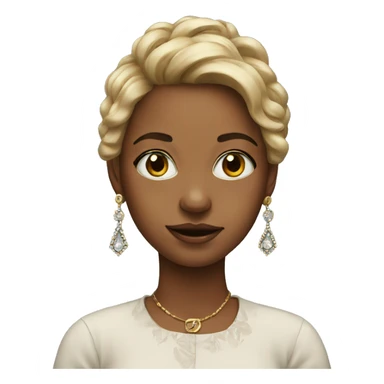 portrait of a girl with earrings sticker