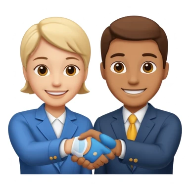 Dos personas dandose la mano  sticker