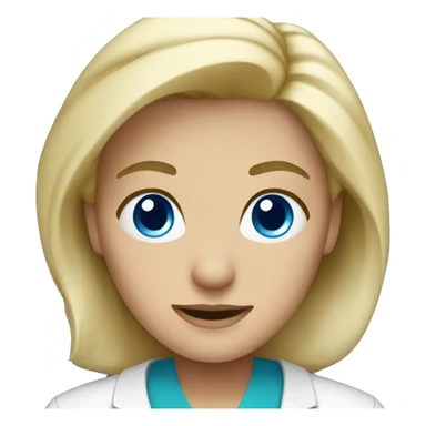 Blonde doctor with blue eyes sticker