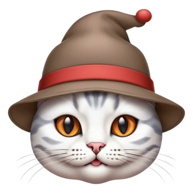 Cat wear a hat sticker