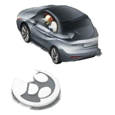 Macron qui roule une BMW sticker