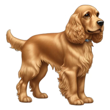 Dog-golden-english-cocker-spaniel-standing sticker