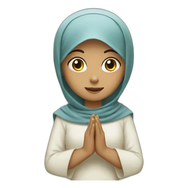 Muslim girl praying sticker