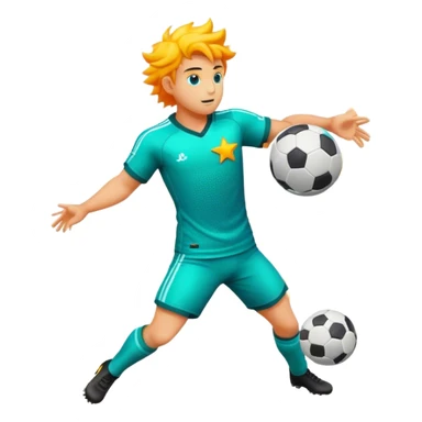 a star making football sticker