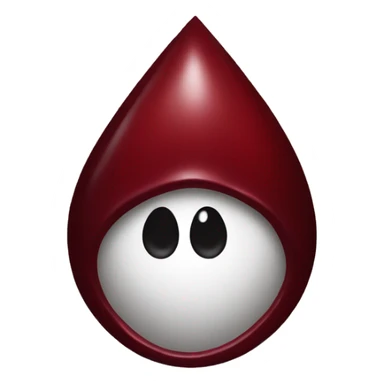 Dark red blood drop sticker
