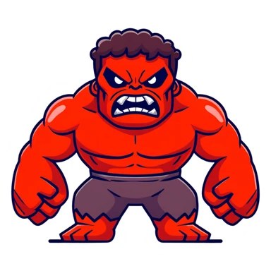 angry Red Hulk sticker