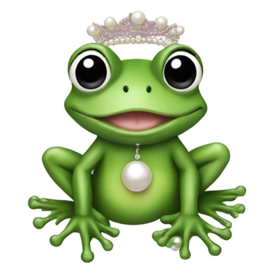 alpha kappa alpha frog with pearls  sticker
