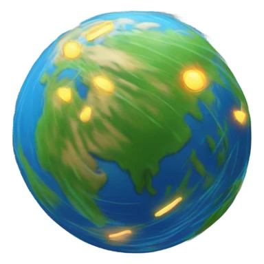 Spinning earth with spin marks sticker