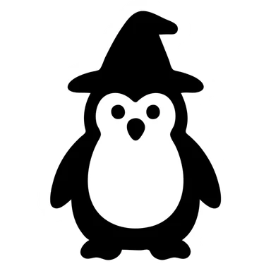 penguin wizard sticker
