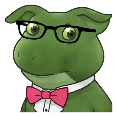 Pig with glasses  sticker