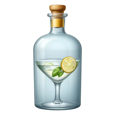 bottle of gin sticker