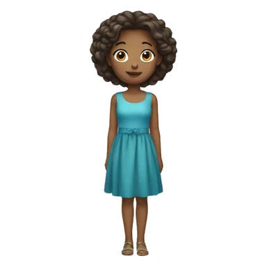 Girl wearing a dress sticker