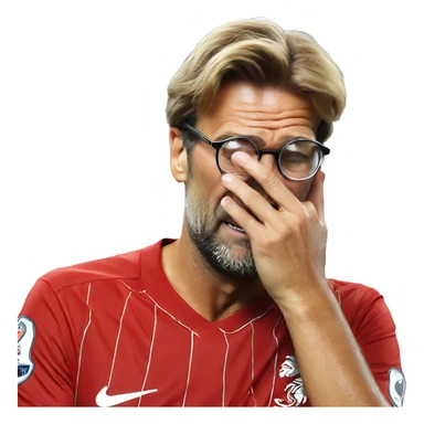 Jurgen Klopp facepalm emoji sticker