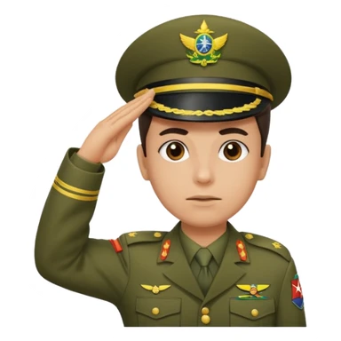 Ele precisa ter o fardamento do exército Brasileiro e fazer continência  sticker