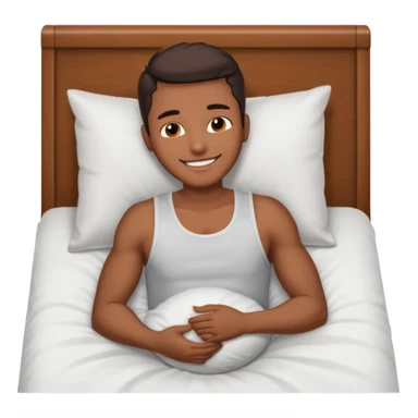 Masculine woman spooning in bed sticker