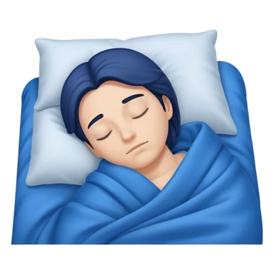 Sleeping under blue blanket sticker