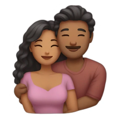 Woman and man cuddling sticker