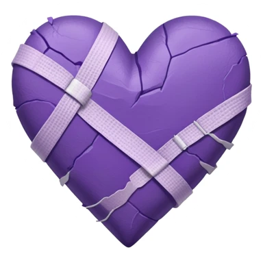 purple heart with a bandage sticker