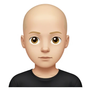 bald boy in black shirt sticker