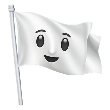 emoji that raising a white flag sticker