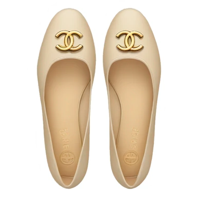 Beige chanel flats sticker
