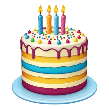 Birthday cake but in half sticker