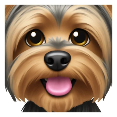 A Yorkie with pink feet sticker