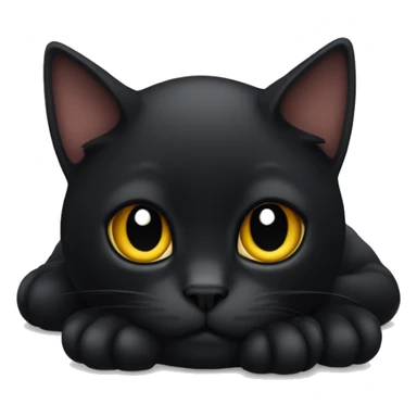 Black cat laying on its back sticker