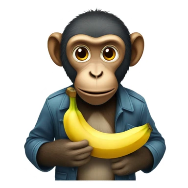 Monkey With Banana and Ginger sticker