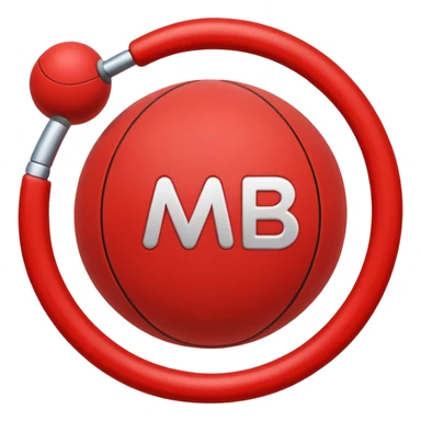 Pull-ball with MB written in the circle in on it sticker
