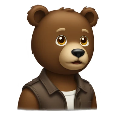 side profile full body bear sticker