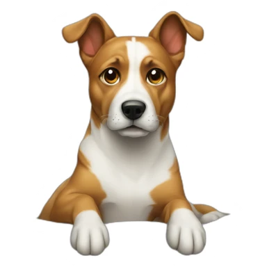 dog on couch sticker