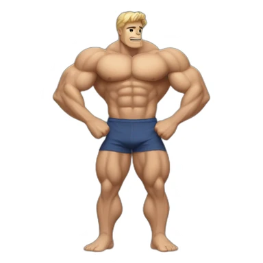 muscular calves sticker