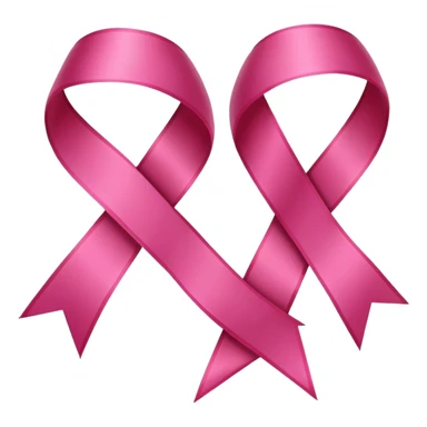 Two small thin Deep-Reddish-Pink ribbons sticker