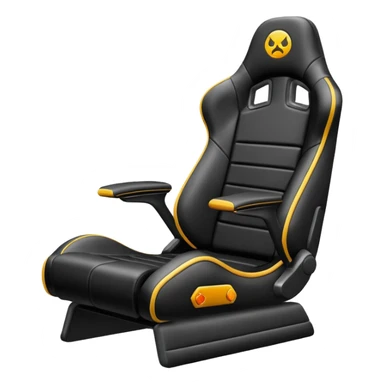 gamer seat black sticker