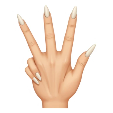 Middle finger with nails  sticker