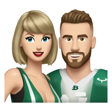 taylor swift and travis kelce  sticker