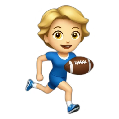 A White Woman Runs to the door american football sticker