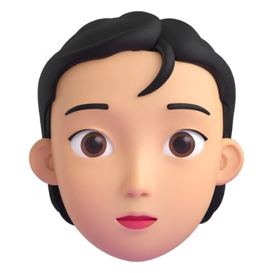Asian descent boy face sticker
