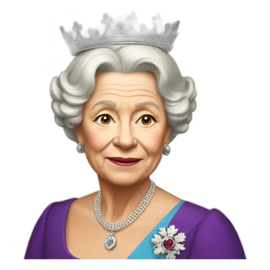 Queen of England sticker