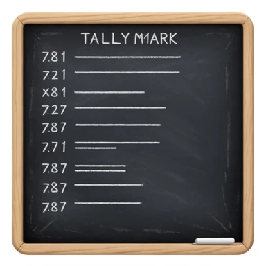 blackboard with white tally marks sticker